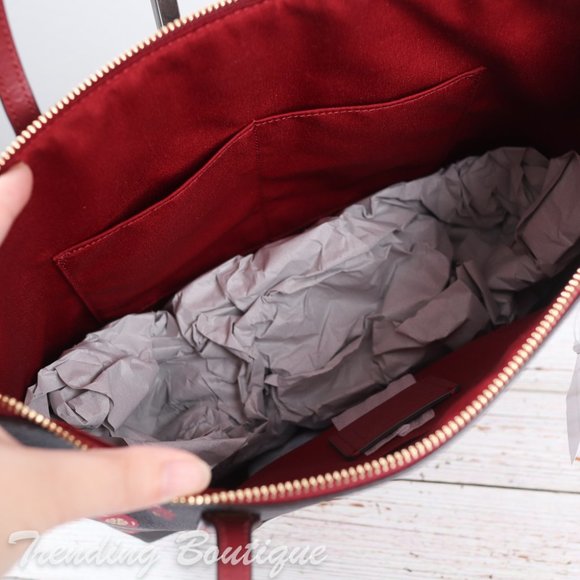 Coach Bags Nwt Coach Zip Top Tote In Signature Canvas With Ornament